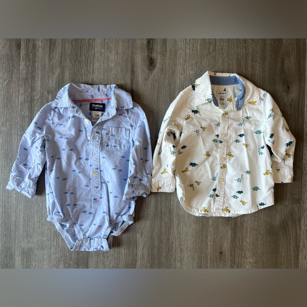 Boys 12 month dinosaur dress shirts